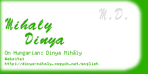 mihaly dinya business card